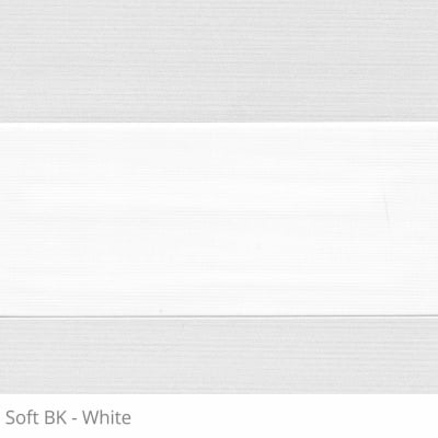 Cortina Rolô Double Vision Branca Tecido Semi Blackout Coleção Soft Cor White Cortina Rolô Double Vision Branca Tecido Semi Blackout Coleção Soft Cor White