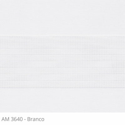 Cortina Rolô Double Vision Branca Tecido Translúcido Coleção AM 3640 Cor Branco Cortina Rolô Double Vision Branca Tecido Translúcido Coleção AM 3640 Cor Branco