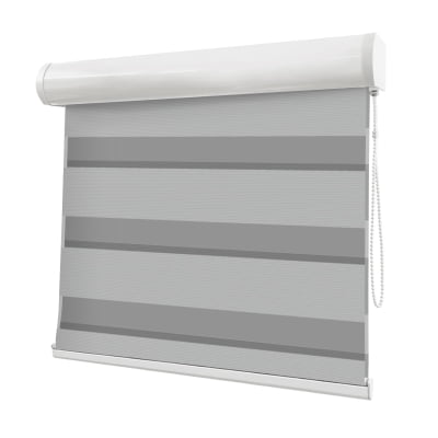 Cortina Rolô Double Vision Branca Tecido Translúcido Coleção Dynasty Cor White