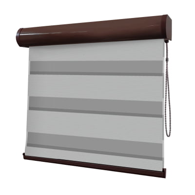 Cortina Rolô Double Vision Branca Tecido Translúcido Coleção Dynasty Cor White