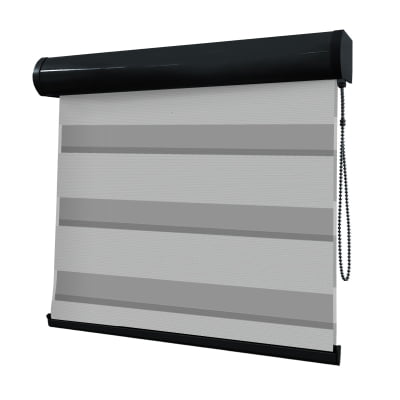 Cortina Rolô Double Vision Branca Tecido Translúcido Coleção Dynasty Cor White