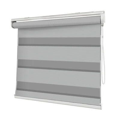 Cortina Rolô Double Vision Branca Tecido Translúcido Coleção Dynasty Cor White