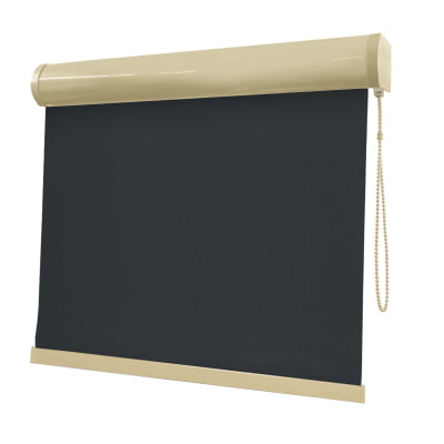 Cortina Rolô Preta Tecido Blackout Coleção Pinpoint Cor Black