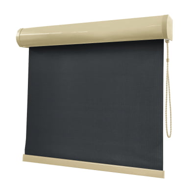 Cortina Rolô Preta Tecido Blackout Coleção Pinpoint Cor Black