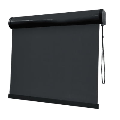 Cortina Rolô Preta Tecido Blackout Coleção Pinpoint Cor Black