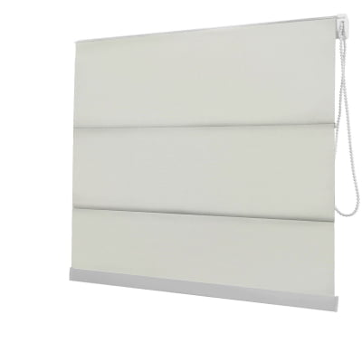 Cortina Romana Branca Tecido Blackout Coleção Nápoles Cor White