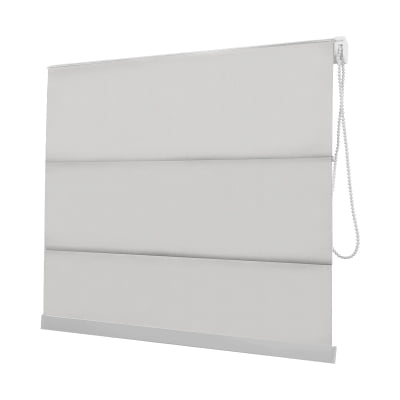 Cortina Romana Branca Tecido Blackout Coleção Pinpoint Cor White