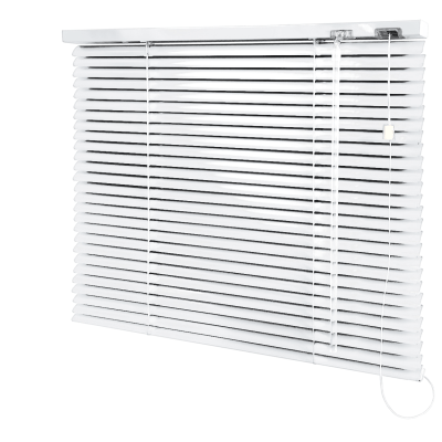 Persiana Horizontal Alumínio Branca Coleção 25mm Blackout Cor 544