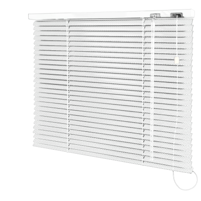 Persiana Horizontal Alumínio Branca Coleção 25mm Perfurada Cor 544 Persiana Horizontal Alumínio Branca Coleção 25mm Perfurada Cor 544