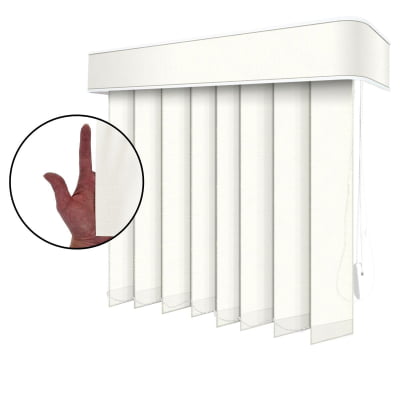 Persiana Vertical Branca Tecido Translúcido Coleção Bergamo Cor Branco Persiana Vertical Branca Tecido Translúcido Coleção Bergamo Cor Branco