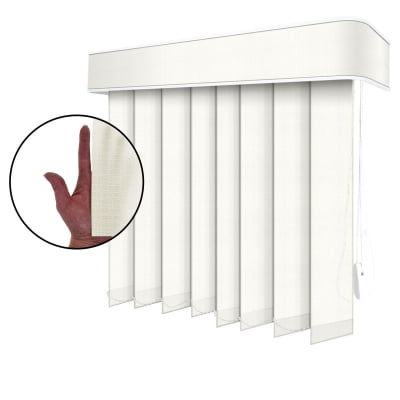 Persiana Vertical Branca Tecido Translúcido Coleção Lumiere Cor Branco Persiana Vertical Branca Tecido Translúcido Coleção Lumiere Cor Branco