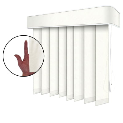 Persiana Vertical Branca Tecido Translúcido Coleção Napoli Cor Branco Persiana Vertical Branca Tecido Translúcido Coleção Napoli Cor Branco