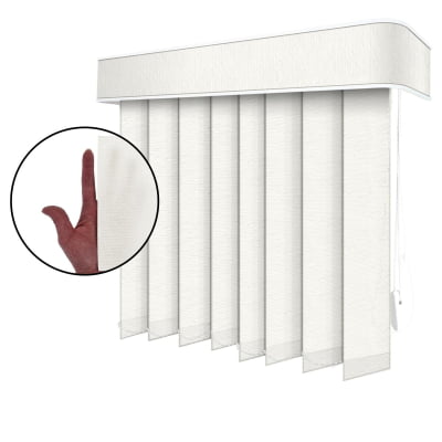 Persiana Vertical Branca Tecido Translúcido Coleção Nuance Cor Clara Persiana Vertical Branca Tecido Translúcido Coleção Nuance Cor Clara