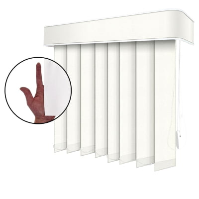 Persiana Vertical Branca Tecido Translúcido Coleção Pandora Cor Branco Persiana Vertical Branca Tecido Translúcido Coleção Pandora Cor Branco