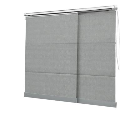Cortina Painel Cinza Tecido Blackout Coleção Liberty Cor Sky