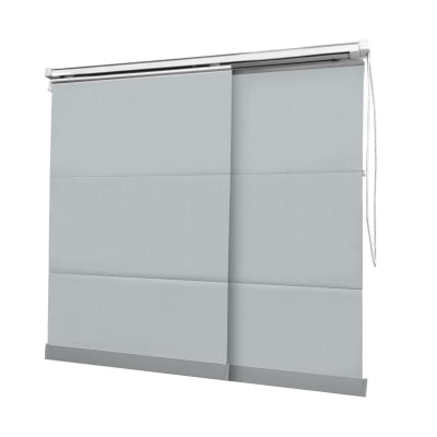 Cortina Painel Cinza Tecido Blackout Coleção Pinpoint Cor Cinza Escuro