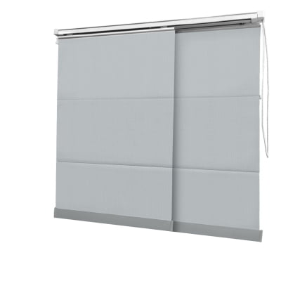 Cortina Painel Cinza Tecido Blackout Coleção Pinpoint Cor Cinza Escuro