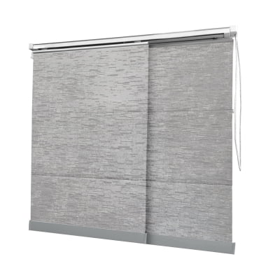 Cortina Painel Cinza Tecido Blackout Coleção Tohu Cor Silver