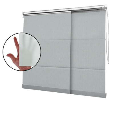 Cortina Painel Cinza Tecido Translúcido Coleção Denver Cor Grey