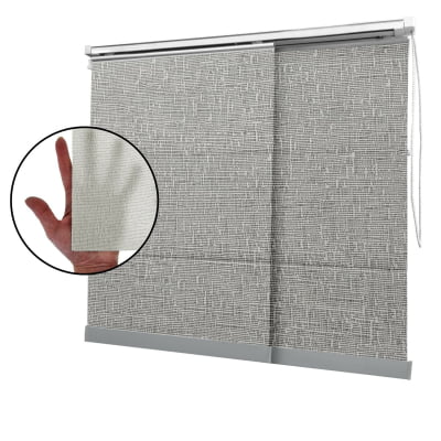Cortina Painel Cinza Tecido Translúcido Coleção TJ5661 Cor Grey