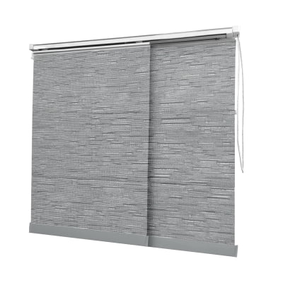 Cortina Painel Cinza Tecido Translúcido Coleção Tohu Cor Silver