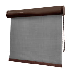 Cortina Rolô Cinza Tecido Blackout Coleção Denver Cor Dark Grey