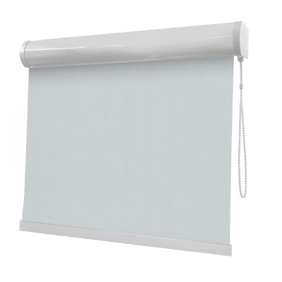 Cortina Rolô Cinza Tecido Blackout Coleção Pinpoint Cor Cinza Escuro