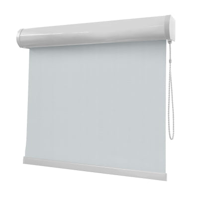 Cortina Rolô Cinza Tecido Blackout Coleção Pinpoint Cor Cinza Escuro