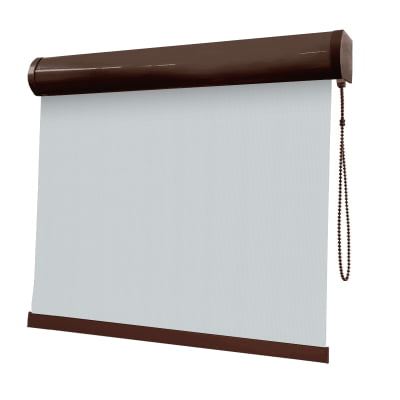 Cortina Rolô Cinza Tecido Blackout Coleção Pinpoint Cor Cinza Escuro