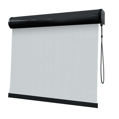 Cortina Rolô Cinza Tecido Blackout Coleção Pinpoint Cor Cinza Escuro