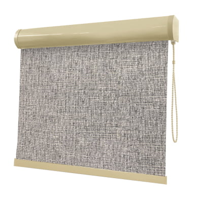 Cortina Rolô Cinza Tecido Blackout Coleção Stucco Cor Stone