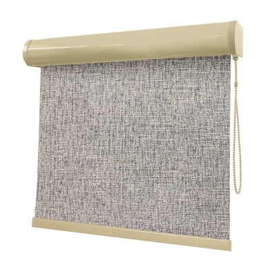 Cortina Rolô Cinza Tecido Blackout Coleção Stucco Cor Stone