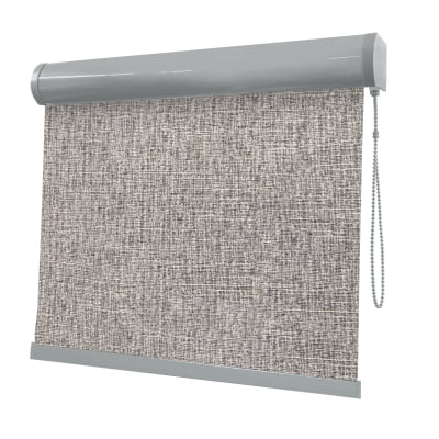 Cortina Rolô Cinza Tecido Blackout Coleção Stucco Cor Stone