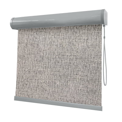 Cortina Rolô Cinza Tecido Blackout Coleção Stucco Cor Stone