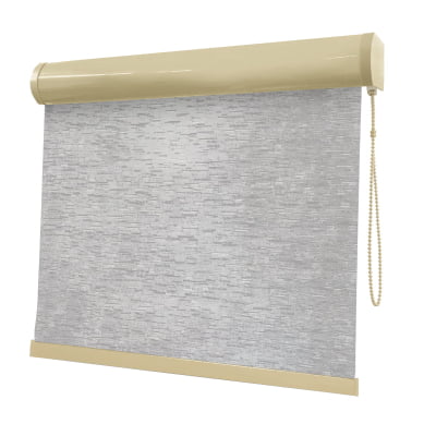 Cortina Rolô Cinza Tecido Blackout Coleção Tohu Cor Silver