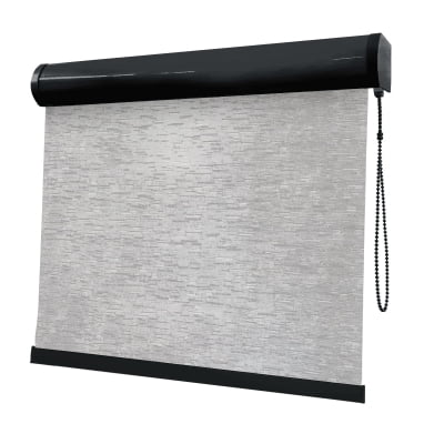 Cortina Rolô Cinza Tecido Blackout Coleção Tohu Cor Silver
