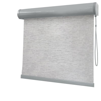 Cortina Rolô Cinza Tecido Blackout Coleção Tohu Cor Silver