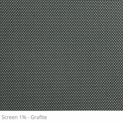 Cortina Rolô Cinza Tecido Tela Solar Coleção Screen 1% Cor Grafite