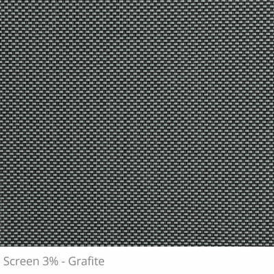 Cortina Rolô Cinza Tecido Tela Solar Coleção Screen 3% Cor Grafite