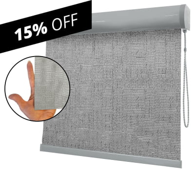 Cortina Rolô Cinza Tecido Translúcido Coleção TJ-4288 Cor Grey Cortina Rolô Cinza Tecido Translúcido Coleção TJ-4288 Cor Grey