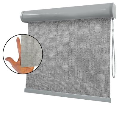 Cortina Rolô Cinza Tecido Translúcido Coleção TJ-4288 Cor Grey