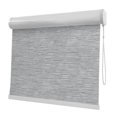 Cortina Rolô Cinza Tecido Translúcido Coleção Tohu Cor Silver