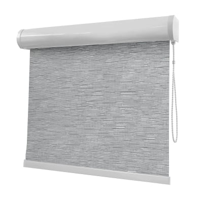 Cortina Rolô Cinza Tecido Translúcido Coleção Tohu Cor Silver