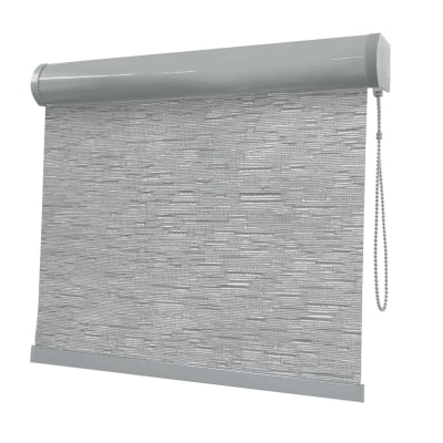 Cortina Rolô Cinza Tecido Translúcido Coleção Tohu Cor Silver