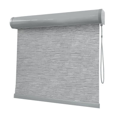 Cortina Rolô Cinza Tecido Translúcido Coleção Tohu Cor Silver