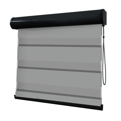 Cortina Rolô Double Vision Cinza Tecido Translúcido Coleção Dynasty Cor Grey