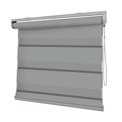 Cortina Rolô Double Vision Cinza Tecido Translúcido Coleção Dynasty Cor Grey