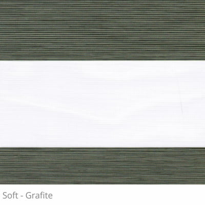 Cortina Rolô Double Vision Cinza Tecido Translúcido Coleção Soft Cor Grafite