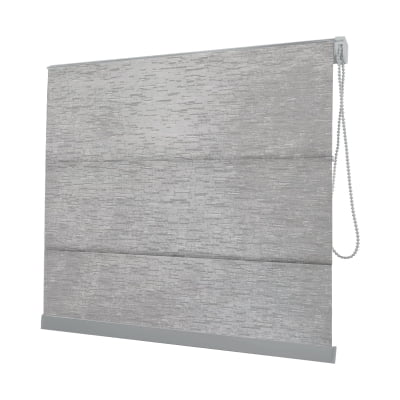 Cortina Romana Cinza Tecido Blackout Coleção Tohu Cor Silver