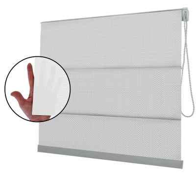 Cortina Romana Cinza Tecido Tela Solar Coleção Screen 5% Cor Grey